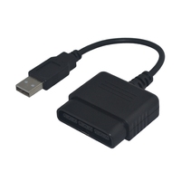 Cable Convertidor de Controlador USB para PS2 DualShock a PC con Conectores USB-A y PS/2