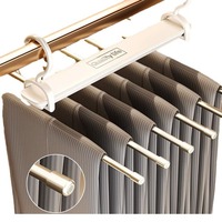 Porte-Vêtements Mural Pliable en Plastique pour Buanderie, Organisateur de Placard Rangement Anti-Dérapant pour Pantalons et Vêtements