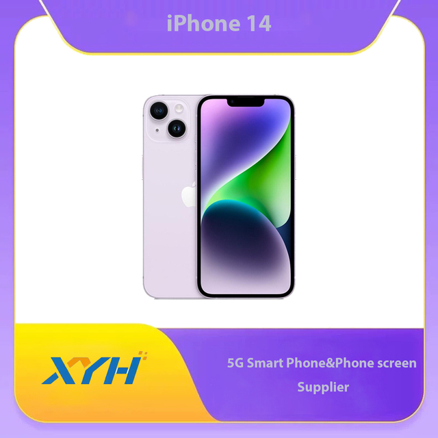 For for 14 6GB/256GB Purple Used Excellent Condition 5G Nano-SIM + Nano-SIM A15 Bionic Super Retina XDR OLED 12MP Dual