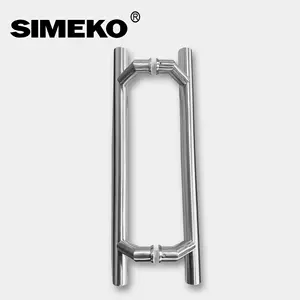 SK-40 Hot round door pull handle 304 stainless steel double side glass Brushed door handle