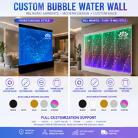 Mur de bulles dansantes à commande numérique en acrylique, lumière RGB, mur d'eau en acrylique pour la décoration de hall, de restaurant, de spa