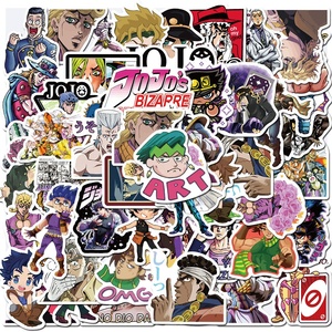 สติกเกอร์อนิเมะ <span class=keywords><strong>jojo</strong></span> Janpan 50ชิ้นสำหรับสเก็ตบอร์ดกระเป๋าแล็ปท็อปผนังรถขวดกระดาษตกแต่งบ้านสติกเกอร์การ์ตูน - Product Image 2