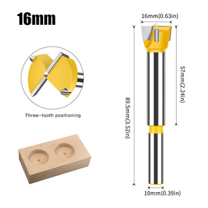 <strong>10mm</strong> Round Shank 3-tooth 2-Flute Hinge Boring <strong>Bit</strong> Hole Saw Cutting Woodworking Tools Drilling Tool Hinge Cup Drilling <strong>Router</strong> <strong>Bit</strong> - Product Image 6
