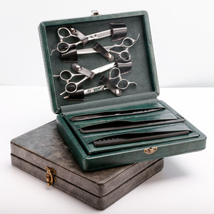 Étui en cuir pour <span class=keywords><strong>ciseaux</strong></span> <span class=keywords><strong>et</strong></span> peignes de coupe de cheveux, accessoires de voyage pour barbier ou soins personnels, offre spéciale - Product Image 1