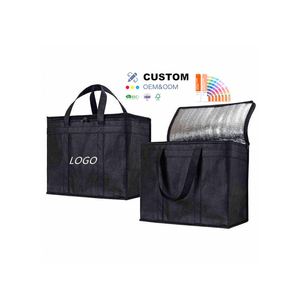 Bolsa Térmica Aislante Personalizada OEM con Logotipo para Entrega de Alimentos, Reutilizable, de Tela No Tejida con Lámina de Aluminio - Product Image 1