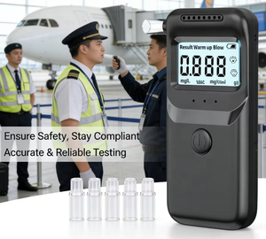 Alcoholímetro Portátil con Sensor Semiconductor <span class=keywords><strong>Airsense</strong></span>, Batería de Litio Personalizable, Tiempo de Respuesta de 1 Segundo, Pantalla LCD Digital - Product Image 1