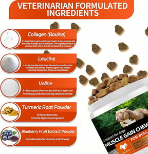 Muscles Soft Chews Complément alimentaire <span class=keywords><strong>pour</strong></span> la santé des chiens Renforcement musculaire Prise de poids Renforcement immunitaire Soutien articulaire Vitamines Calcium - Product Image 3