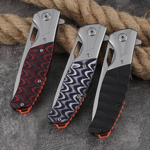 Couteau de poche pliant en acier inoxydable personnalisable Bochen pour le Camping en plein air pratique d'autodéfense tactique Support de poignée G10 - Product Image 4