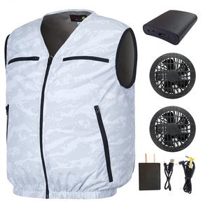 Uniformes de travail pour ventilateur midienne, gilet de climatisation avec jeu de batteries, contre-mouvements thermiques - Product Image 2