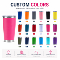 Vaso Térmico de Acero Inoxidable con Aislamiento al Vacío de 20oz/30oz, con Recubrimiento en Polvo, Taza de Café de Viaje de Doble Pared con Tapa y Logotipo Personalizado