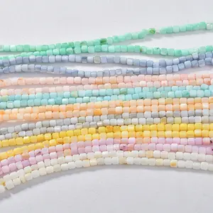 Natural Color Freshwater Shell Beans Tube Beads Straight Hole Bracelet Necklace Ear Accessories Bead Material