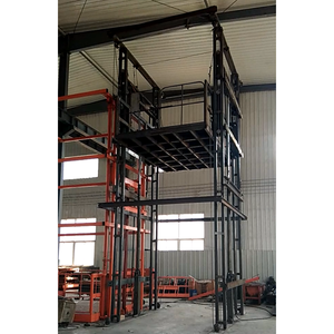 Harga pabrik rel panduan vertikal pengangkat kargo rel timbal Lift kargo dengan sistem pengangkat hidrolik - Product Image 1