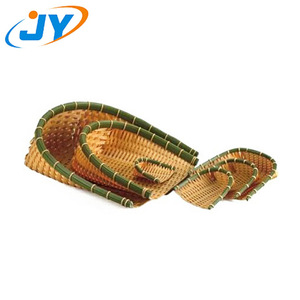 Giỏ đựng đồ bằng nhựa và tre đan tay, dùng để đựng trái cây, rau củ, đồ ăn nhẹ, bánh mì, đóng gói trong thùng carton - Product Image 4