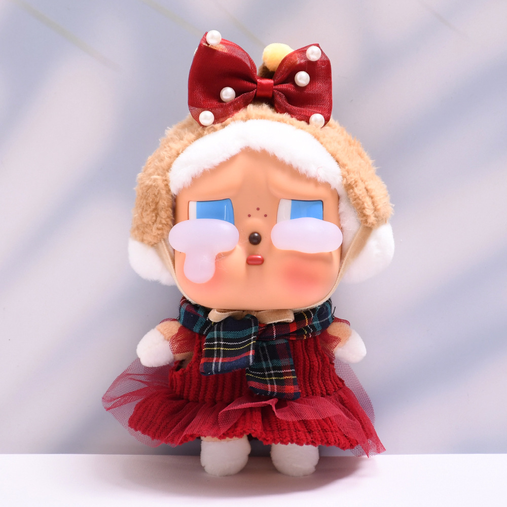 Bow skirt plaid scarf set