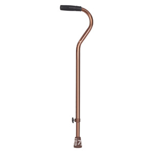 Double <b>Hook</b> Cane Bronze Adjustable Ten Position Telescopic Walking Stick For Elderly Anti Slip Support - Product Image 3