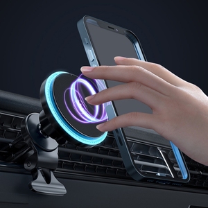 Nuevo Cargador Magnético para Auto M2, <span class=keywords><strong>Carga</strong></span> Inalámbrica Rápida, Soporte para Teléfono Móvil con Luz Ambiental LED, Cargador para Auto - Product Image 6