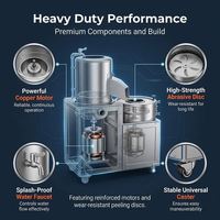 Machine commerciale automatique de nettoyage, pelage, découpe, lavage, trançage et râpage de pommes de terre et légumes pour la transformation alimentaire