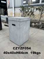 Table d'appoint carrée de haute qualité avec couvercle de réservoir de propane carré en ciment dans le jardin