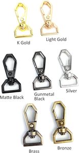 Lot de fermoirs mousquetons pivotants robustes Versakits, en or clair, avec anneaux en D et crochets à gâchette pour porte-clés et sacs à main - Product Image 3