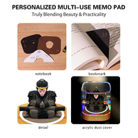 Design personnalisé papier d'art bloc-notes 3D personnalisé calendrier de bureau noir Wukong papier artisanat bloc-notes Logo personnalisé articles cadeaux