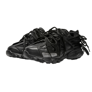 Zapatillas Deportivas para Hombre, Plataforma, Ligeras, Cómodas, Antideslizantes, Cierre con Cordones, Diseño Deportivo con Malla, Color Sólido - Product Image 1