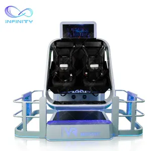 Factory Thrilling Gaming Experience 9D Vr Chair 360 Degree Adults Children Rotation Vr Roller Coaster Simulator 2 Seats