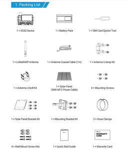 超低電力ソーラー駆動のLoRaWAN屋外防水プラスチックゲートウェイSG50 AGPS 4G + LoRa接続ワイヤレス展開 - Product Image 4