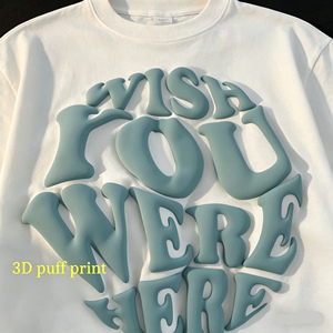 2026 Personalisable Customized t Shirt with Puff Printing Summer Foam 3D Puff Printing <strong>Tshirt</strong> <strong>Transfer</strong> - Product Image 1