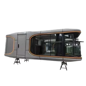 Modern Luxury Mobile House Space Capsule Hotel with Extendable Bedroom Prefabricated Tiny House Steel Structure