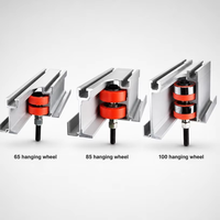 Accessoires de quincaillerie pour cloisons mobiles sur mesure : Roulettes de guidage et raccords de jonction pour configurations d'empilage flexibles