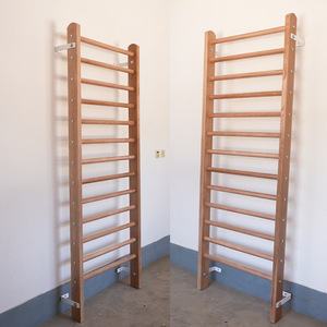 Tùy chỉnh Thụy Điển thang tường đa chức năng Pilates Thiết bị phòng tập thể dục xương sườn bằng gỗ Thụy Điển thang gian hàng thanh - Product Image 4