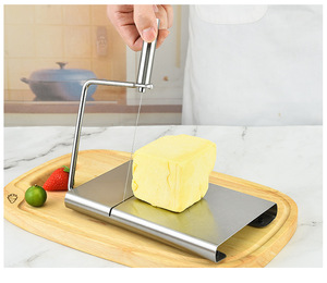 Coupe-fromage en acier inoxydable, coupe-tofu, coupe-foie gras, planche à découper le beurre avec fil de coupe de rechange, outils de cuisine - Product Image 3
