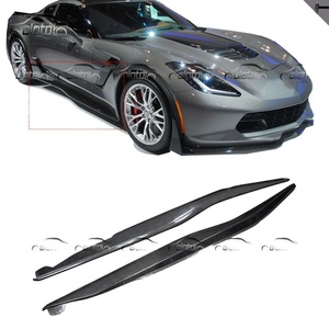 Extensions de jupes latérales en fibre de carbone style H1 pour Chevrolet Corvette C7 – Kits de carrosserie pour personnalisation automobile - Product Image 1