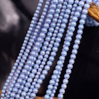 En gros bleu dégradé 948 couleur 3mm 4mm perles rondes en verre d'imitation perles trou teint perles en vrac pour bijoux à bricoler soi-même accessoires