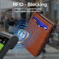 Dompet Kulit Asli Pria Lipat Tiga Multifungsi Ultra Tipis dengan Desain Flip dan Banyak Slot Kartu