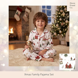 Individuell Bedrucktes Pyjama-Set Gemütliches Weihnachts-Katzen-und-Hunde-Motiv OEM POD Maßgeschneiderte Familien-Passende Pyjama-Anzüge - Product Image 3