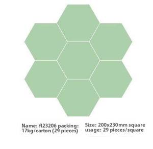 Carreaux de sol hexagonaux mats 200*230 pour <span class=keywords><strong>toilettes</strong></span>, restaurant, maternelle, balcon, carreaux muraux décoratifs en porcelaine - Product Image 1