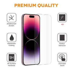 ฟิล์มกระจกนิรภัยสำหรับ iPhone 15 Pro Max แบบ 2.5D HD ใส สำหรับ iPhone 15 ซีรีส์ ป้องกันรอยขีดข่วน - Product Image 5