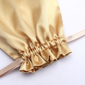 Pochette en satin de haute qualité pour bijoux, bonbons de mariage, emballage de cheveux, sacs à cordon de luxe en satin, pochette en soie - Product Image 4