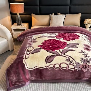 Chăn ga giường chất liệu sợi polyester 100%, dày dặn, hai lớp, dệt kiểu Raschel, in và nhuộm hoạt động, tuyệt vời để giữ ấm - Product Image 2