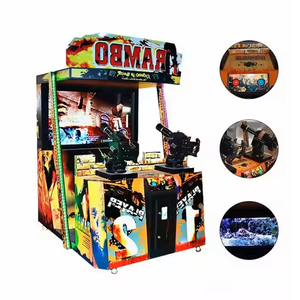 Haute qualité 55 pouces LCD <span class=keywords><strong>Rambo</strong></span> jeux de simulateur de tir Machines 2 joueurs en acier inoxydable pistolet tir Machine de jeu d'arcade - Product Image 5