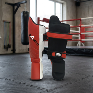 Protections de tibias professionnelles personnalisées pour Muay Thai et MMA, en mousse/EVA/PU/cuir durable, pour l'entraînement de boxe - Product Image 4