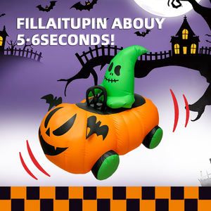 Charrette de citrouille gonflable, gonflage et dégonflage automatiques à un bouton, thè<span class=keywords><strong>me</strong></span> Halloween, électrique, fonction de suivi, câble USB extérieur - Product Image 5