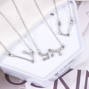 Stella segno zodiacale 12 costellazioni collane fascino di cristallo oro argento catena girocollo collane per regalo di compleanno gioielli donna - Product Image 3