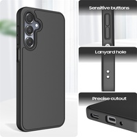Vente en gros d'usine pour Samsung Galaxy A16 Noir, coque de téléphone portable antichoc en TPU et PC combinés