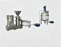 Ligne de production automatique de beurre de cacahuètes, machine de traitement des pâtes de noix d'amandes et de noix en acier inoxydable