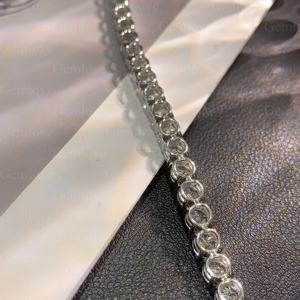 เพชรทรงกลมเจียระไนแบบ Brilliant ที่ได้รับการเพาะเลี้ยงในห้องปฏิบัติการ สร้อยข้อมือเทนนิสทองคำขาว 9-18K คุณภาพสูงแบบสั่งทำพิเศษสำหรับผู้หญิง เหมาะสำหรับงานปาร์ตี้ - Product Image 6