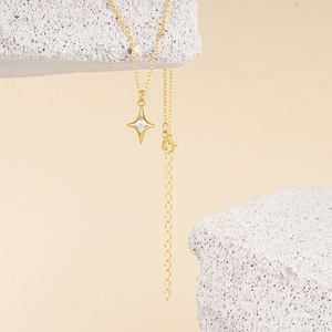 Collar con Colgante de Estrella de Plata de Ley 925 Chapado en Oro de 18K CANNER Gold Star para Mujer - Product Image 6