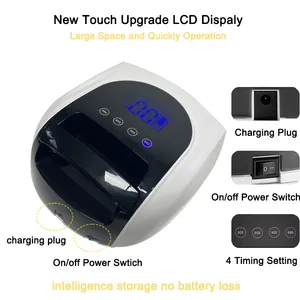 Rechargeable UV LED Nail <b>Lamp</b> 19200mAh Cordless Nail Dryer <b>with</b> Removable Stainless Steel Bottom 4 <b>Timer</b> Setting & Smart Sensor - Product Image 5