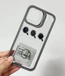 Custodia per telefono con protezione per anello in metallo per <span class=keywords><strong>IPhone</strong></span> 15 14 13 12 Pro Max <span class=keywords><strong>11</strong></span> Cover in <span class=keywords><strong>vetro</strong></span> trasparente antiurto in acrilico - Product Image 3